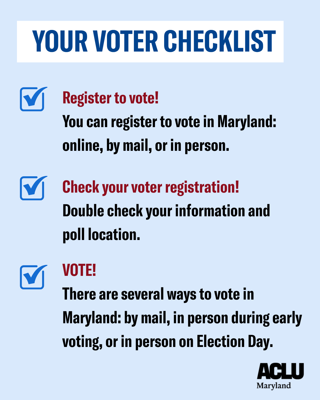 Voter Registration check list 26