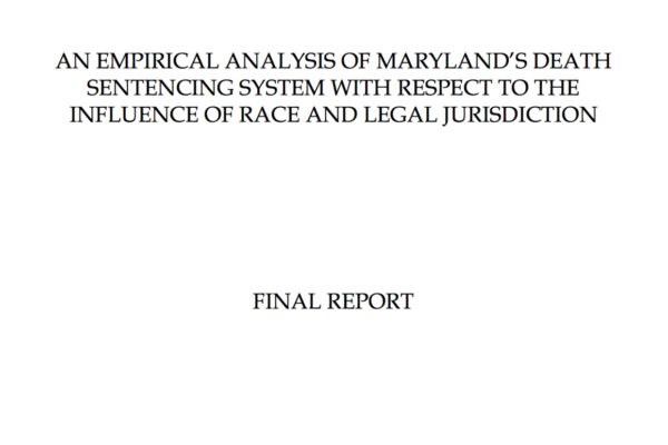 MD Death Penalty and Race Report