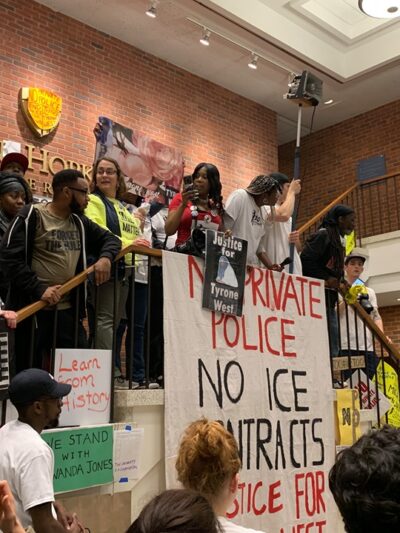 Protest at Johns Hopkins University SitIn for the 300th West Wednesday