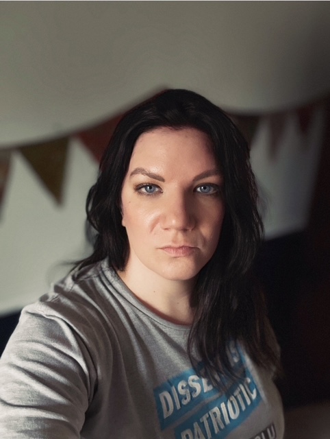 image of jenny trust in aclu dissent gray shirt
