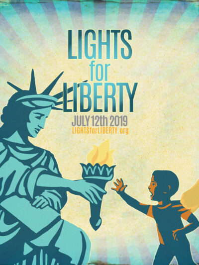 Lights for Liberty July 12, 2019 immigrants' rights vigil