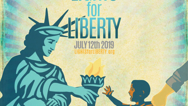 Lights for Liberty July 12, 2019 immigrants' rights vigil
