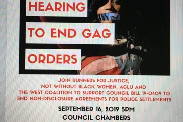 Hearing to End Gag Orders September 16 2019 at 5pm
