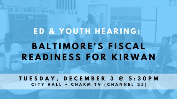 Picture of students in a classroom with a blue transparent overlay with the event name, date, and location on the image