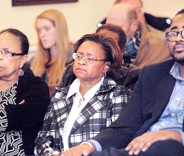 People attending NAACP Talbot County discussion of removal of the Talbot Boys monument in 2016