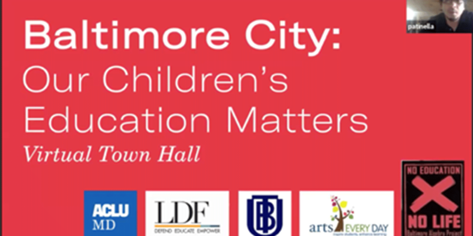 Bradford v. Maryland State Board of Education virtual town hall