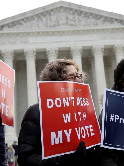 Don't Mess With My Vote - rally protest in front of the Supreme Court of the United States
