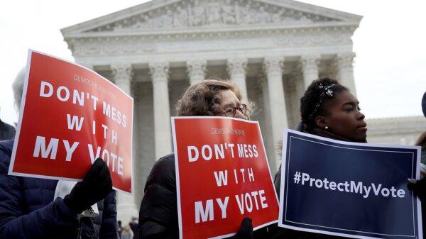 Don't Mess With My Vote - rally protest in front of the Supreme Court of the United States