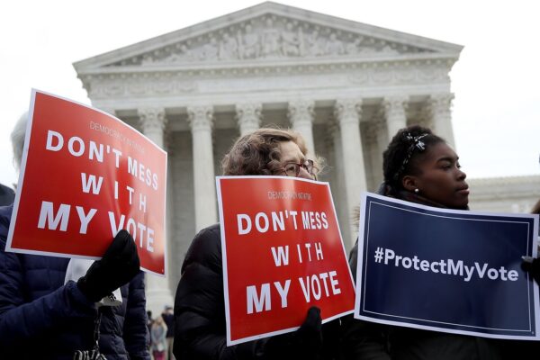 Don't Mess With My Vote - rally protest in front of the Supreme Court of the United States