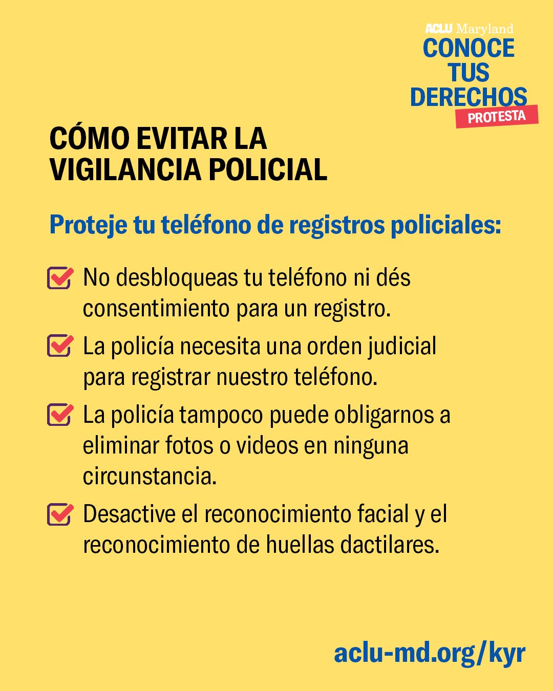 Proteje tu télefono de registros policiales.
