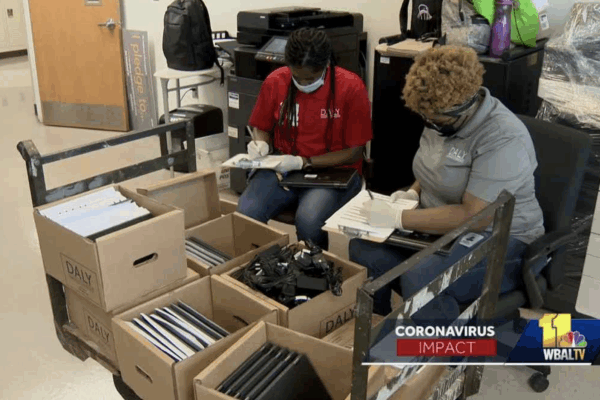 Photo Credit WBALTV - Baltimore City Chromebooks