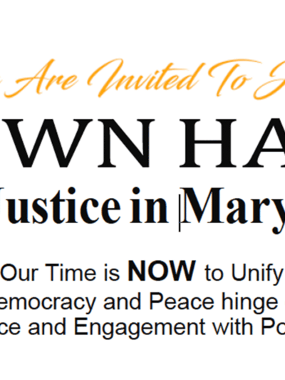 You're invited to a Town Hall for Justice in Maryland hosted by Leaders of a Beautiful Struggle and BUILD on November 20, 2020 at 7pm.
