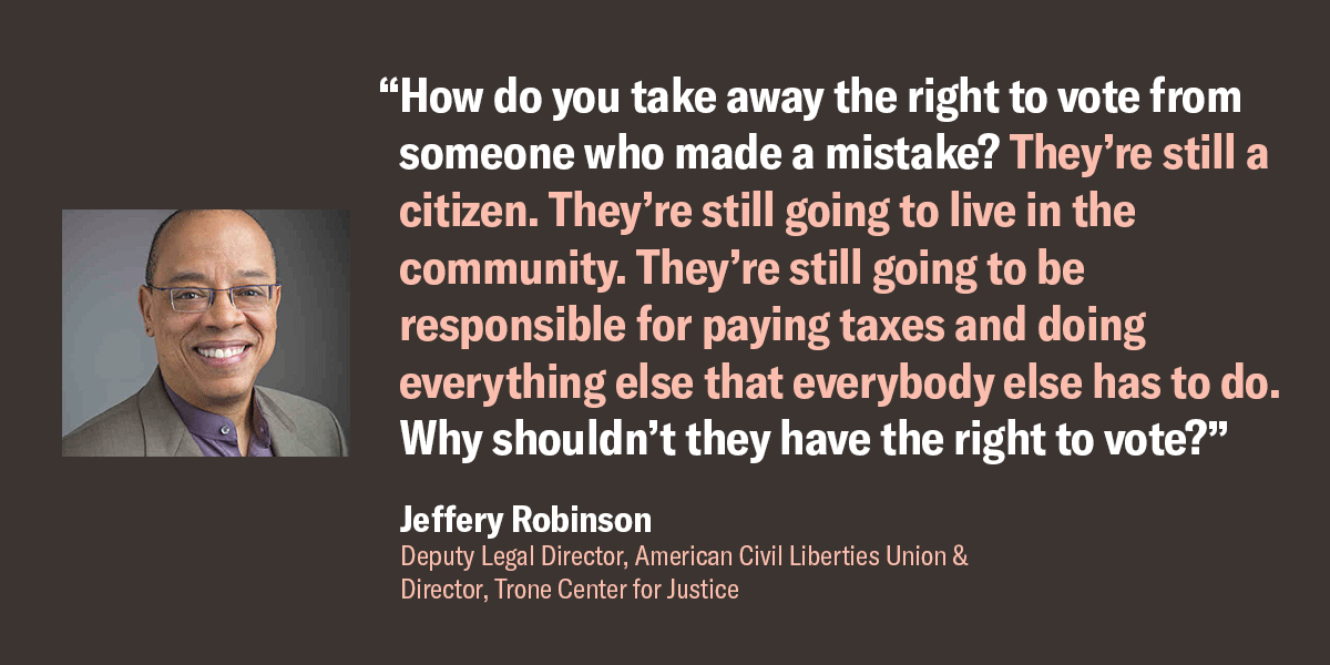 Jeffery Robinson, Deputy Legal Director, ACLU, quote: