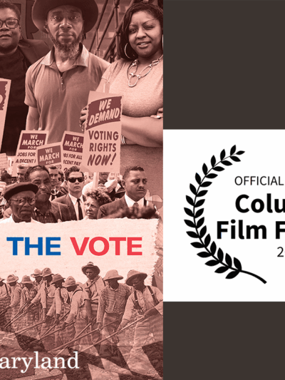 Free the Vote poster with the laurels from the Columbia Film Festival.