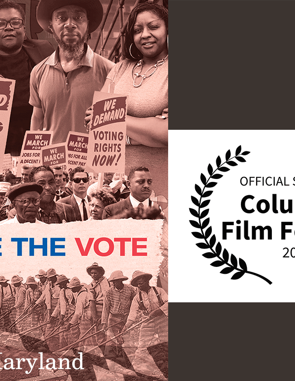 Free the Vote poster with the laurels from the Columbia Film Festival.