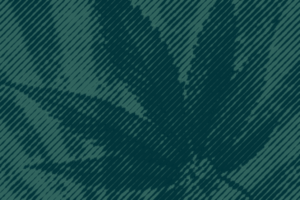 Marijuana leaf with a dark and light green photoshop treatment on it to look like there are lines through it.