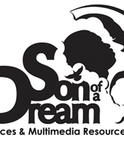 Son of a Dream logo with three black and white side profile images on the right.
