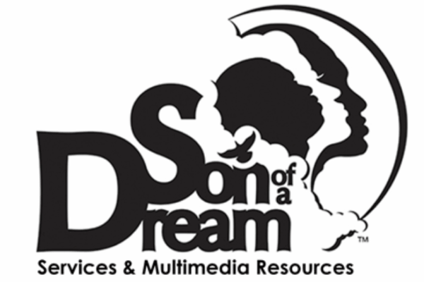 Son of a Dream logo with three black and white side profile images on the right.
