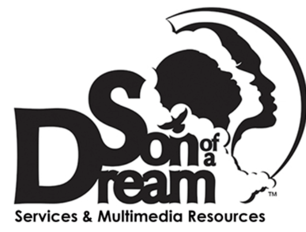 Son of a Dream logo with three black and white side profile images on the right.