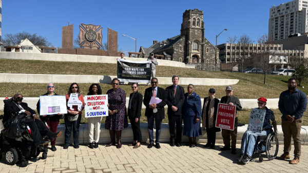 Group photo of the Baltimore County Coalition for Fair Maps.