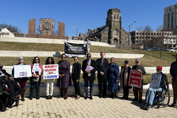 Group photo of the Baltimore County Coalition for Fair Maps.