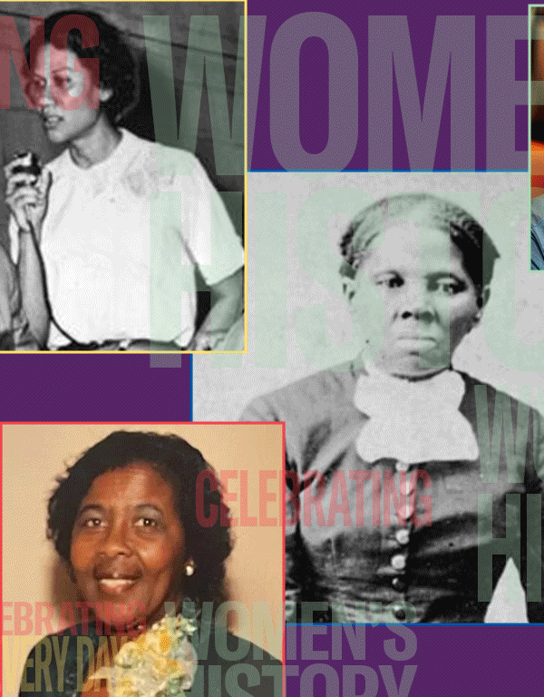 Collage image with poictures of women highlighted in the blog: Pauline Tsui, Elisabeth Gilman, Gloria Richardson Dandridge, Fannie Birckhead, Harriet Tubman, Sharon Brackett, Rachel Carson, and Carmen Delgado Votaw.