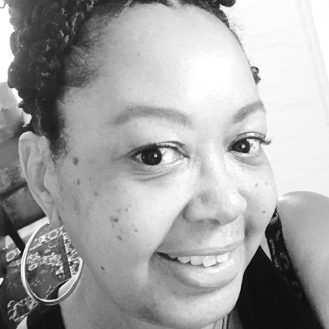Black and white selfie photo of Beverly John, Coordinator, Prince George’s County Coalition for Police Accountability