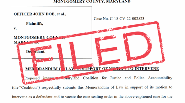 FILED stamp over the MCJPA brief in support of motion to intervene and exhibits page 1.