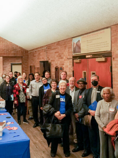 Group photo of ACLU of Maryland staff and advocates from across the state at the Lobby Day event on February 20, 2023.