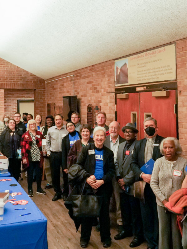 Group photo of ACLU of Maryland staff and advocates from across the state at the Lobby Day event on February 20, 2023.
