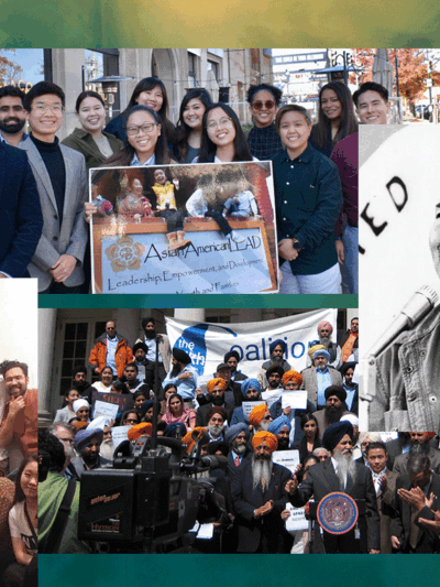 Collage of images of organizations and people who are featured in the "12 AAPI Advocates and Organizations You Need to Know" shoutout blog.