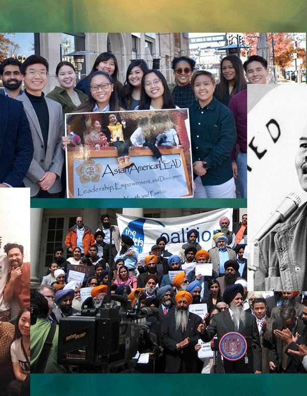 Collage of images of organizations and people who are featured in the "12 AAPI Advocates and Organizations You Need to Know" shoutout blog.