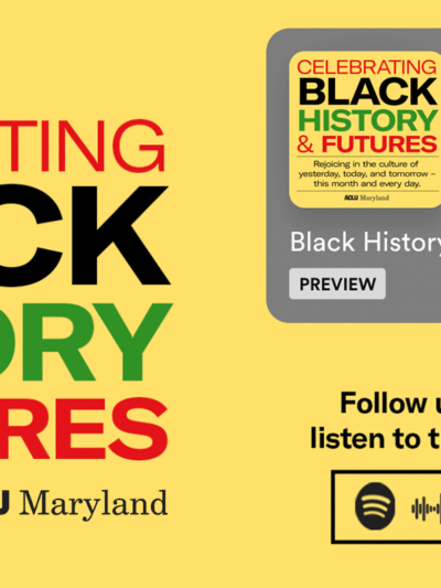 Celebrating Black History & Futures. Spotify playlist embed on right side. Follow us on Spotify and listen to the full playlist there.