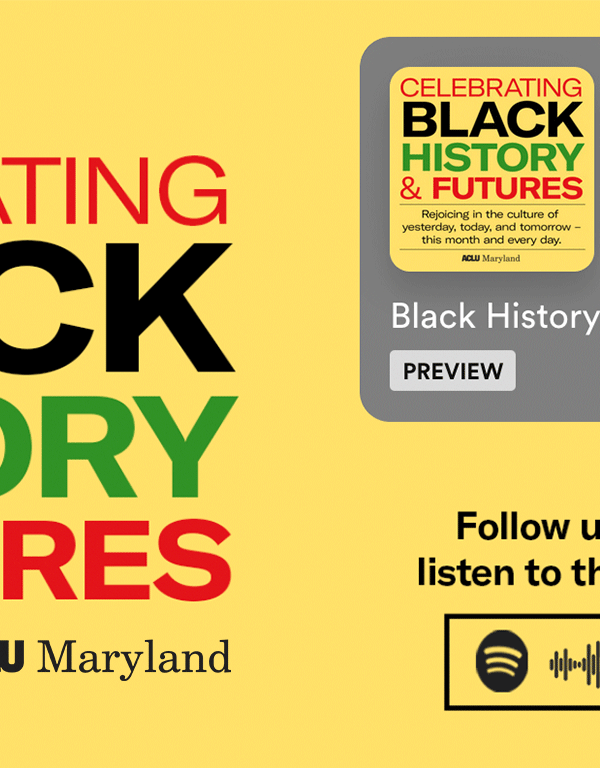 Celebrating Black History & Futures. Spotify playlist embed on right side. Follow us on Spotify and listen to the full playlist there.