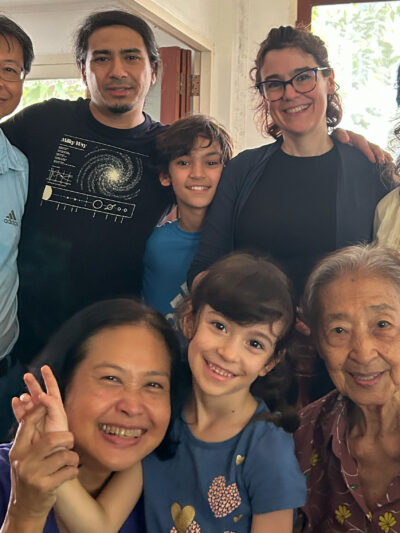 Frank Patinella's family in a group photo in Thailand.
