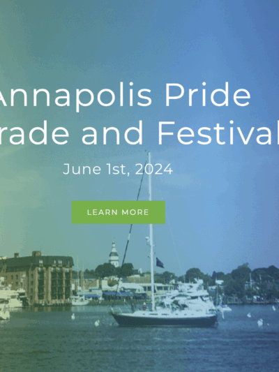 Annapolis harbor with boats.