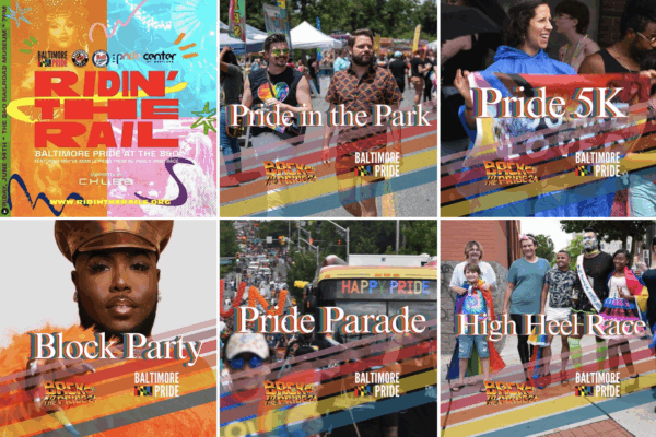 Screenshot of the first six images on the Baltimore Pride Instagram account.