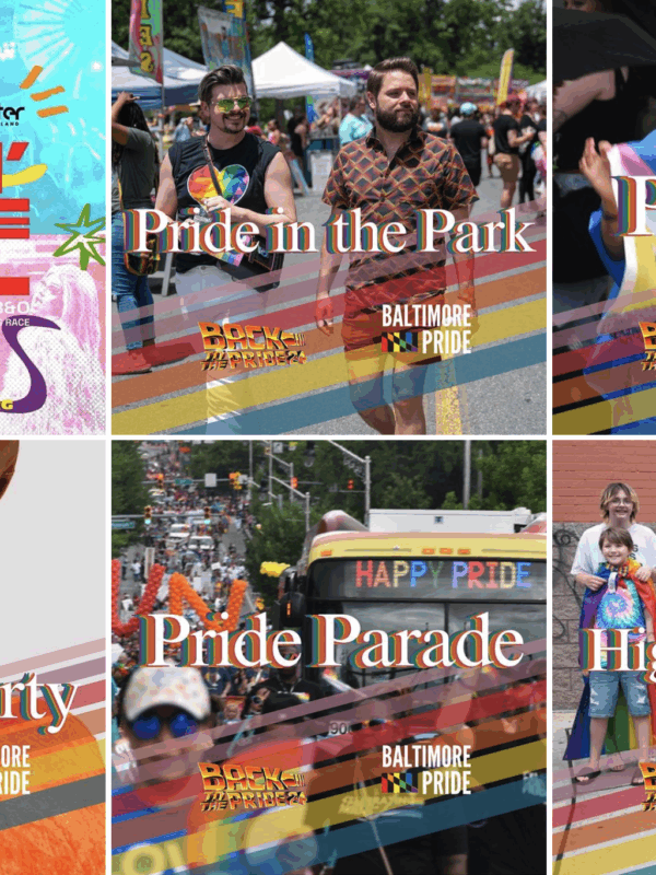Screenshot of the first six images on the Baltimore Pride Instagram account.