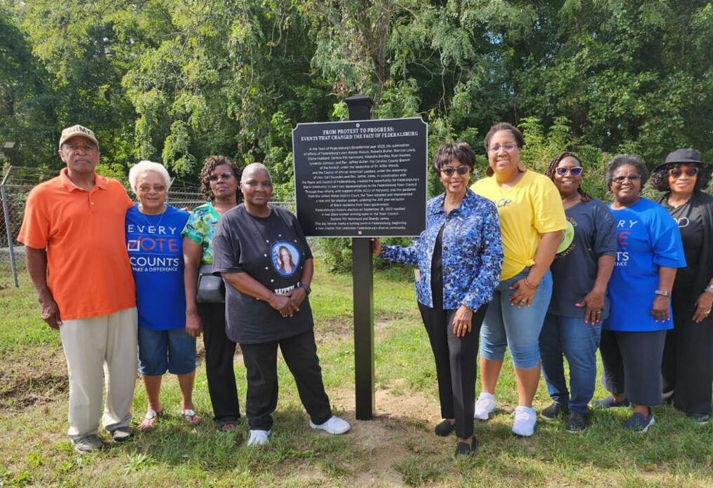 At the Federalsburg Unity Festival, a group gathers by the