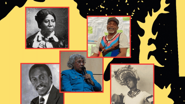 A grid of five Black Marylander heroes