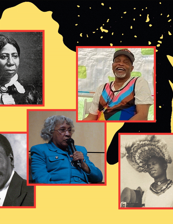 A grid of five Black Marylander heroes