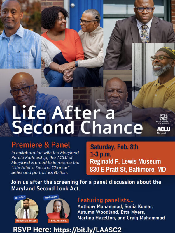 ACLU of Maryland Life After A Second Chance Flyer