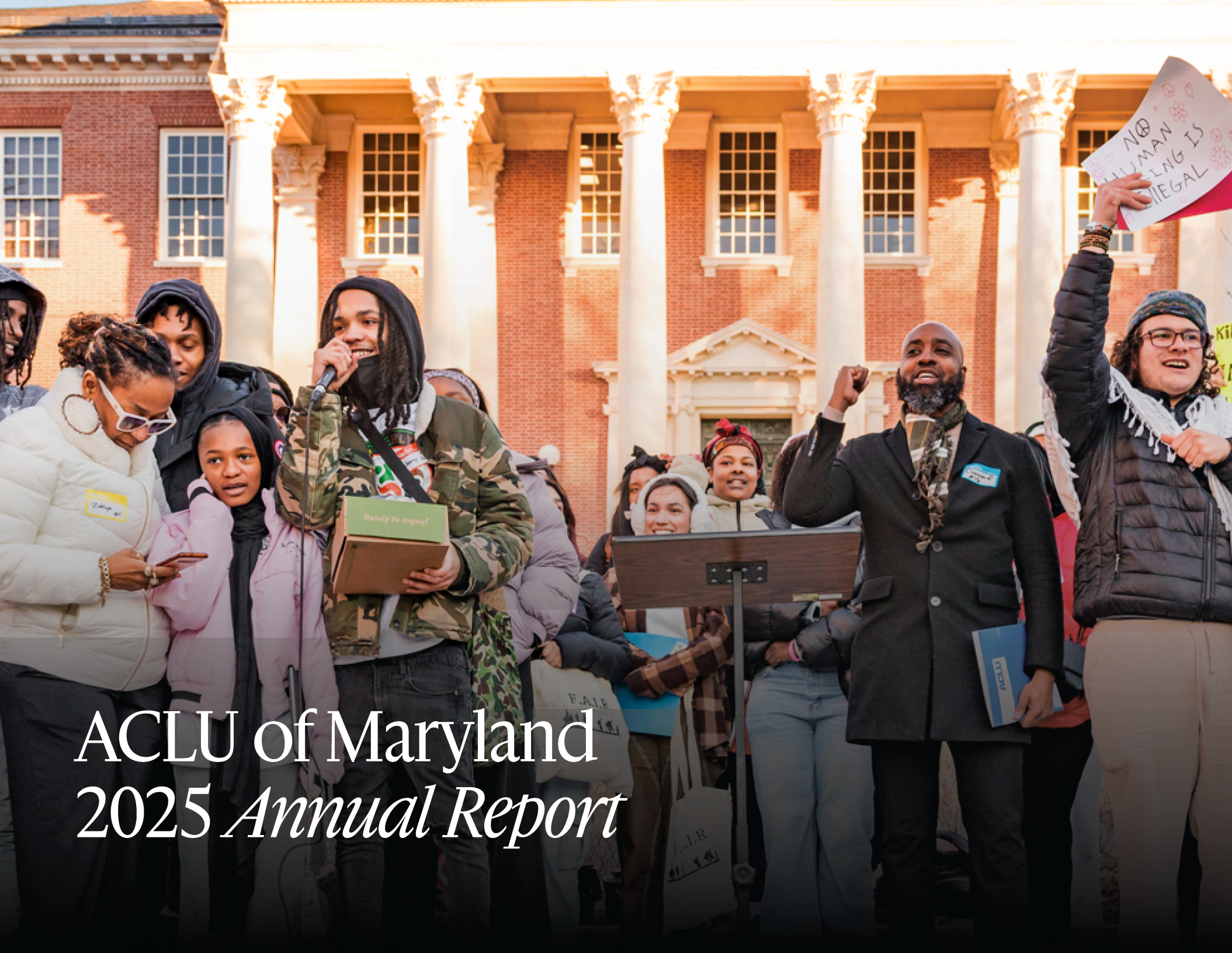 Students and advocates rally in front of state house