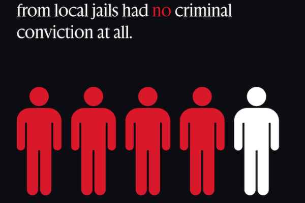 four figures in red one in white.