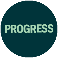 Progress Icon in dark green circle