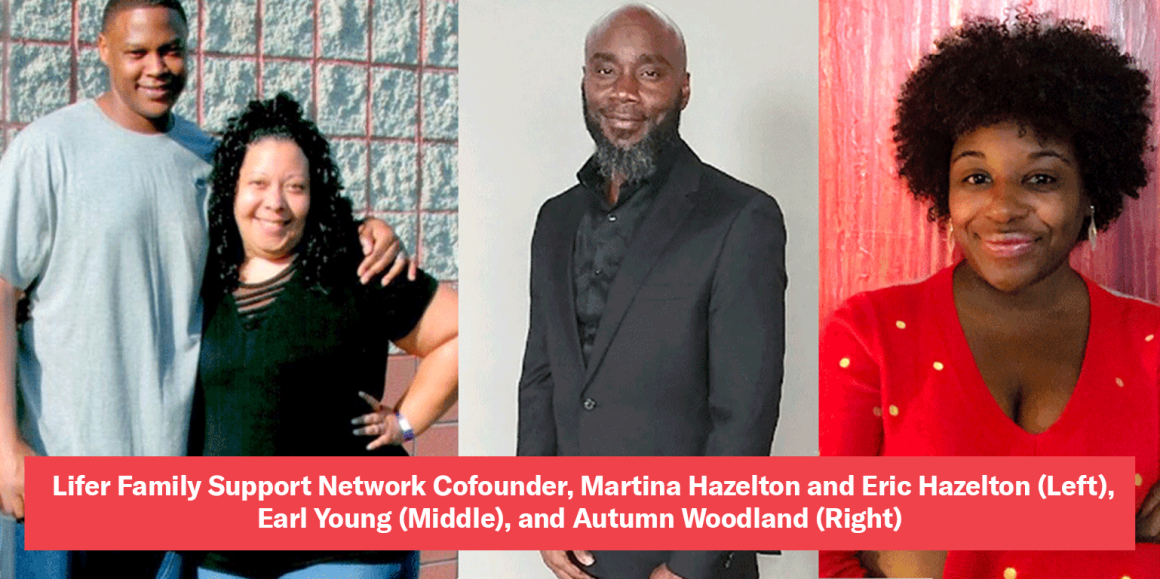 Lifer Family Support Network Cofounder, Martina Hazelton and Eric Hazelton (Left), Earl Young (Middle), and Autumn Woodland (Right)