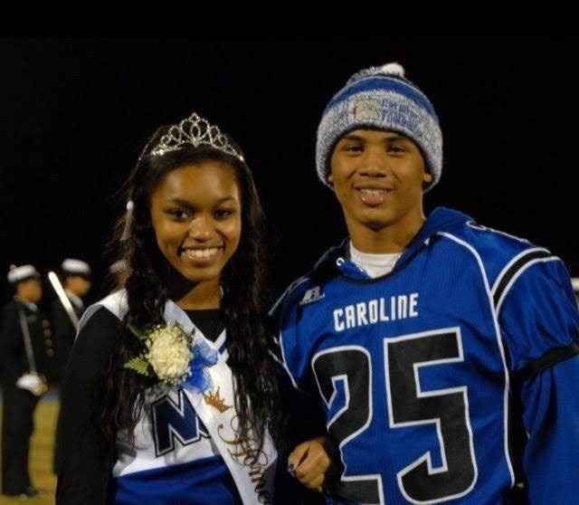 Anton Black was Homecoming King. Pictures shows him and the Homecoming Queen standing next to each other.