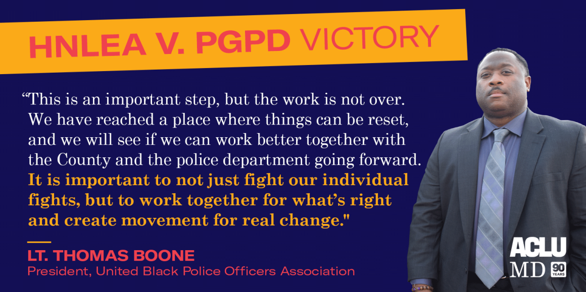 Thomas Boone said: “This is an important step, but the work is not over. We have reached a place where things can be reset, and we will see if we can work better together with the County and the police department going forward."