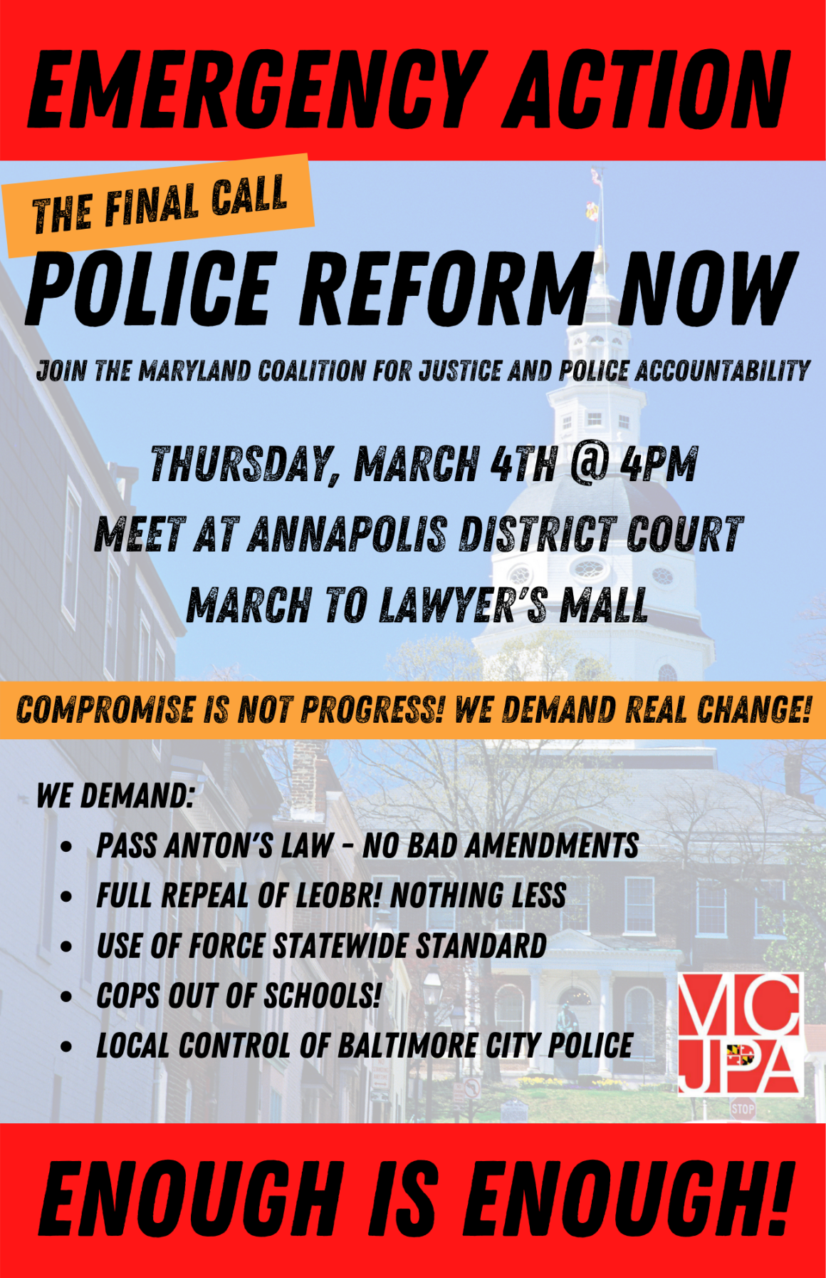 Emergency Action: Police Reform Now Rally