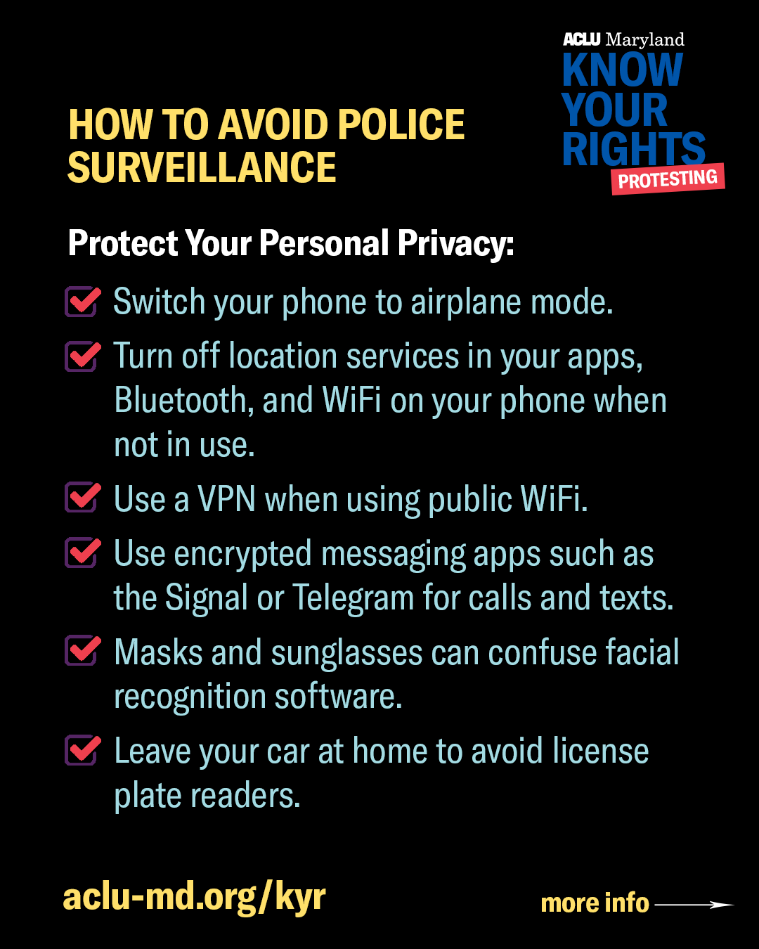 How to avoid police surveillance - protect your personal privacy.